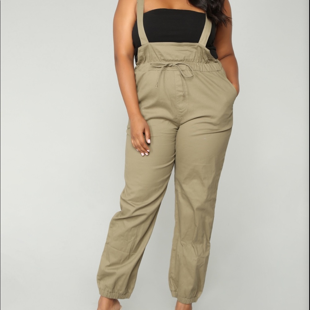 Fashion Nova Orabella Strap Pants - Olive - XL